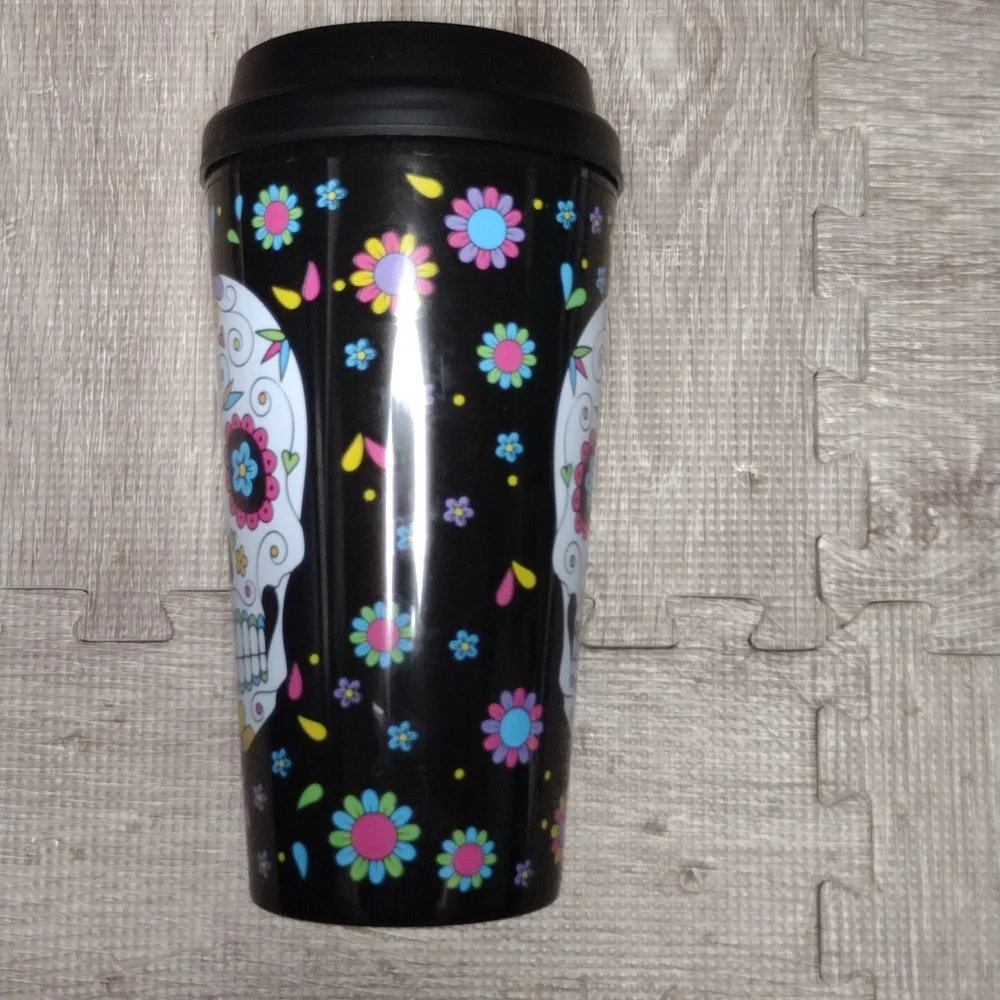 NWT Sugar Skull Travel Mug and 2 Towels Set - Picture 4 of 15
